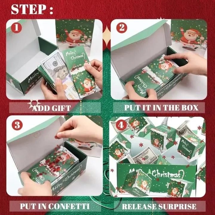 🎉 Christmas Surprise Pop-Up Gift Box