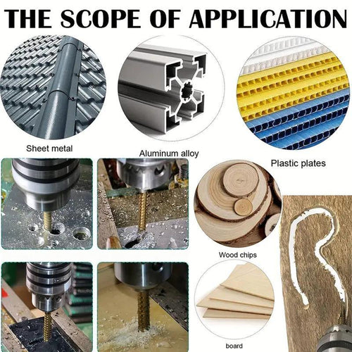 6-Piece Serrated Side-CuttingDrill Bit Set