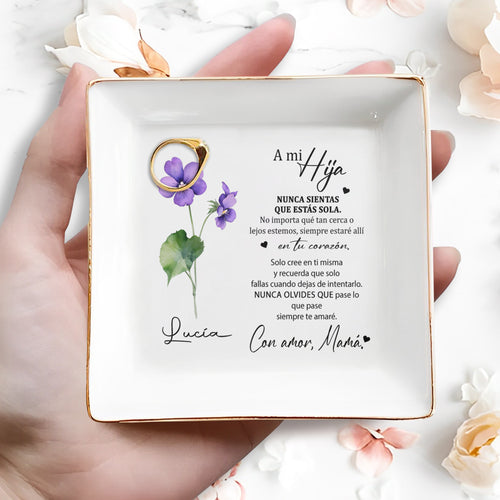 A Mi Hija - Personalized Custom Jewelry Dish - FM090_SCRD