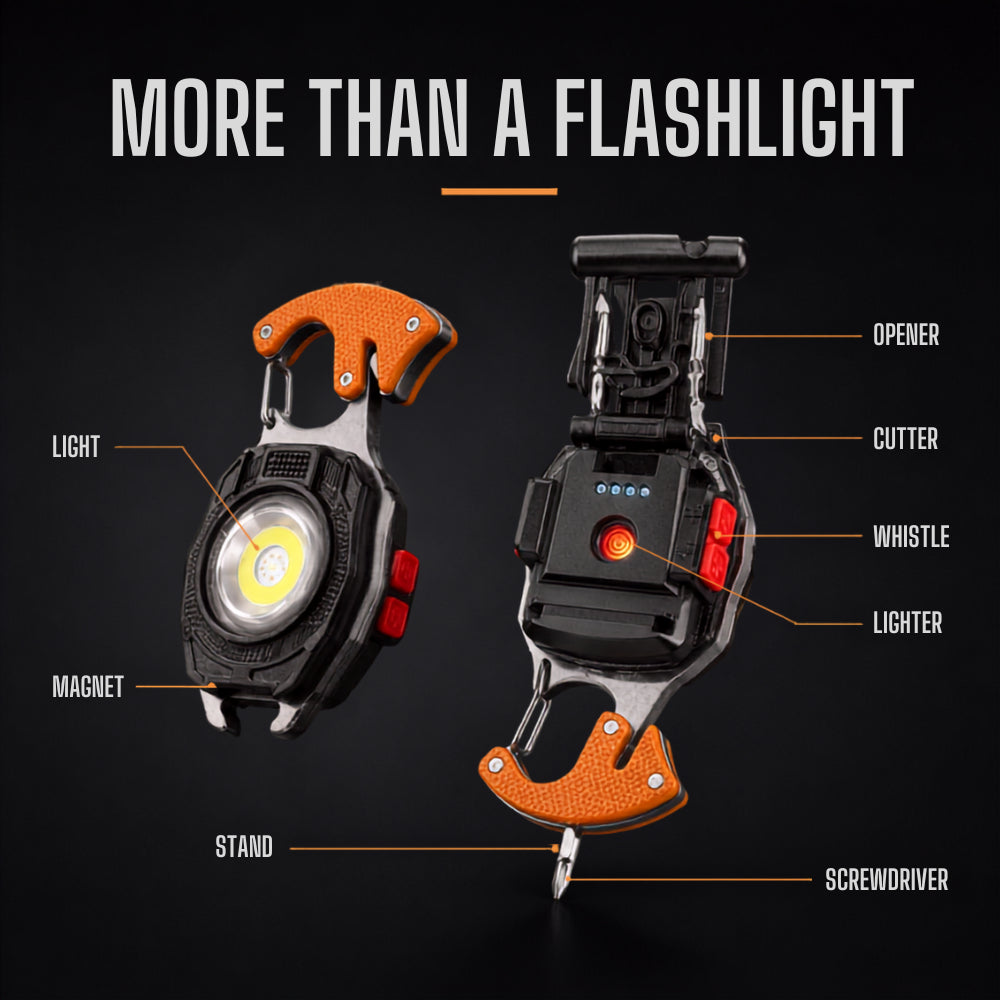 8-in-1 Multifunctional Keychain Flashlight