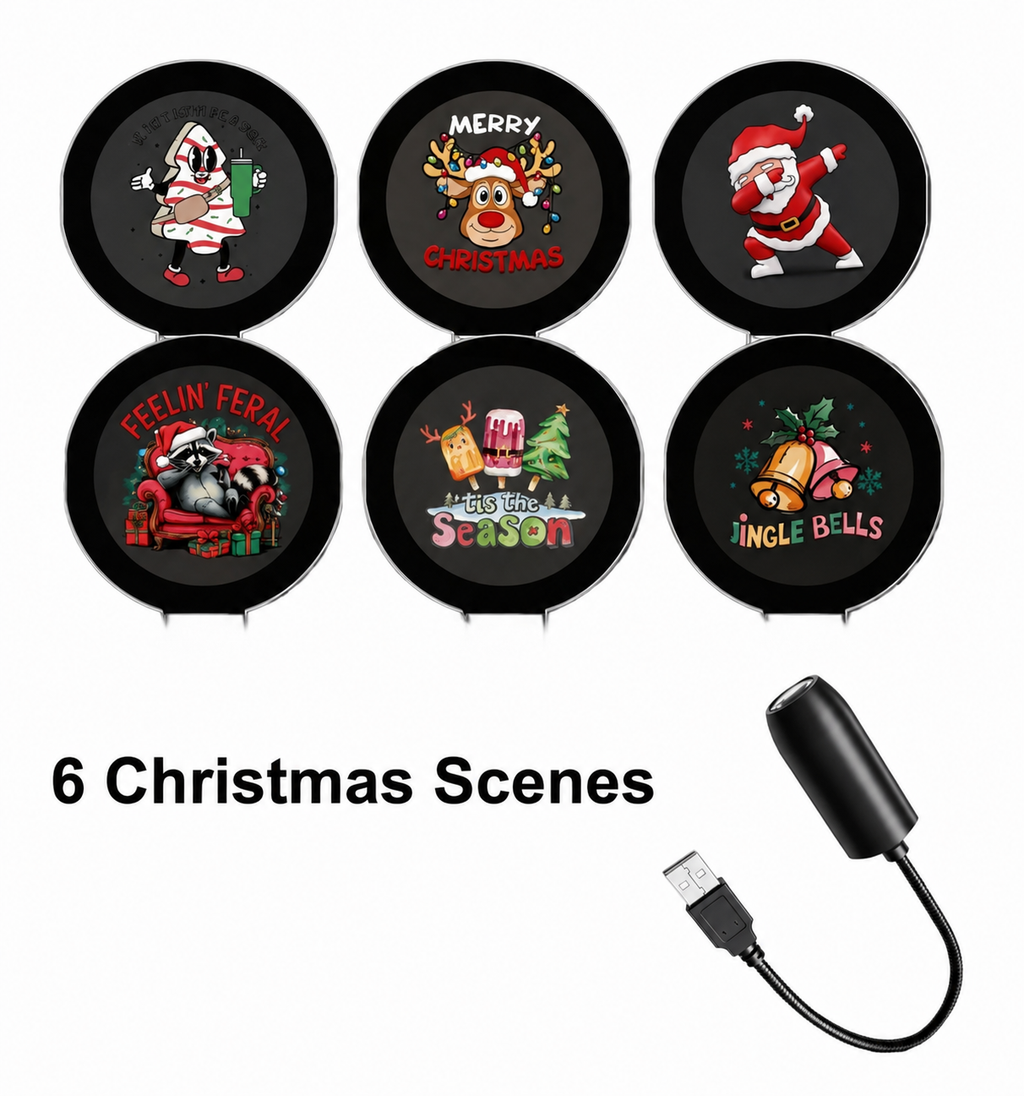 ✨HD Christmas Projector – 6 or 10 Festive Scenes