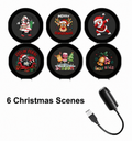✨HD Christmas Projector – 6 or 10 Festive Scenes