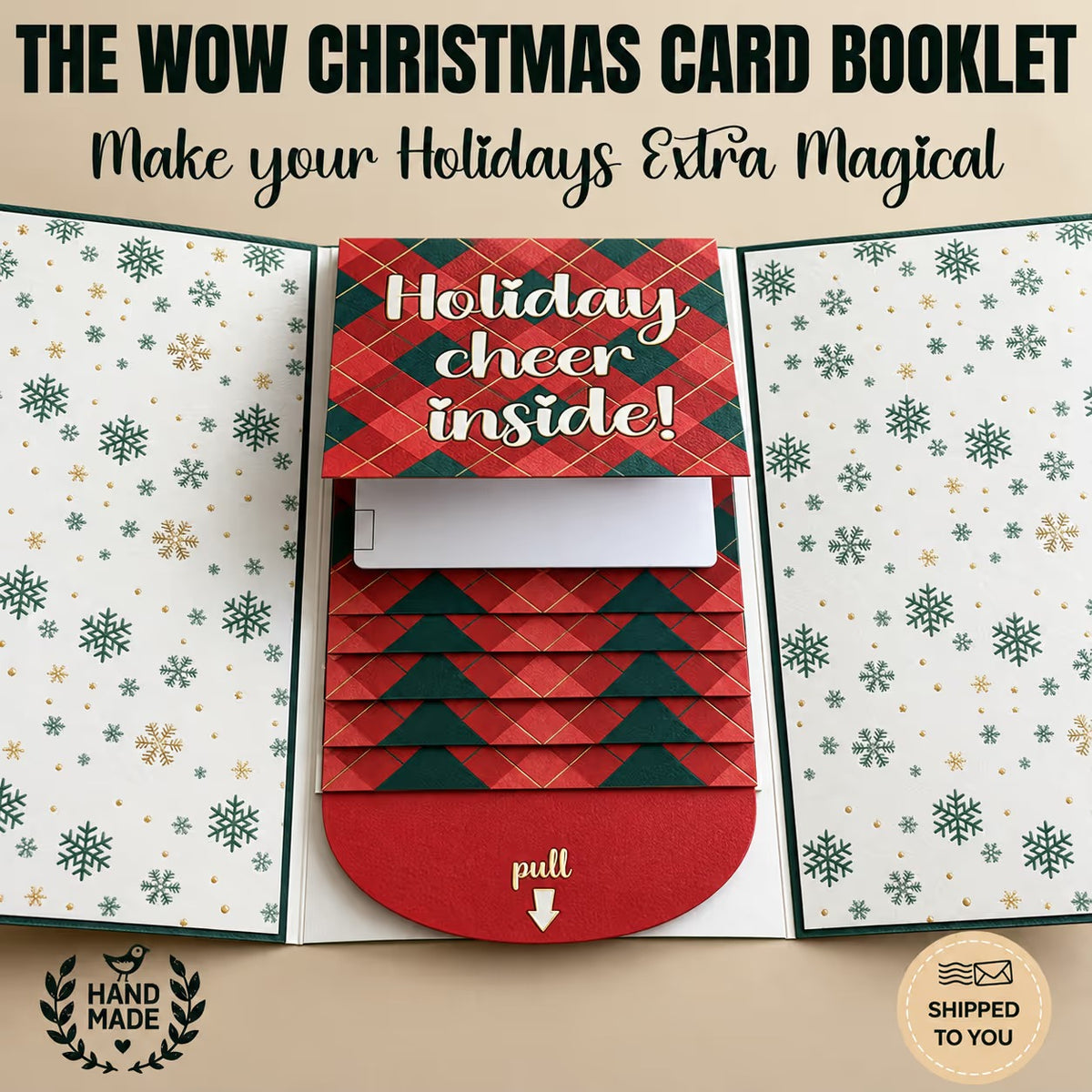 ⏰2026 New 🎅💳 Waterfall Christmas Gift Card Booklet ✨