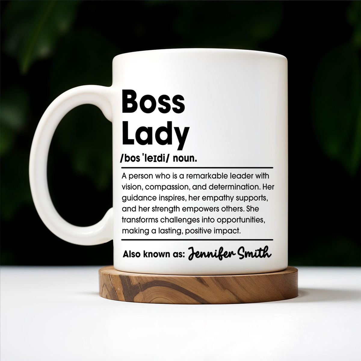 Boss Lady Remarkable Leader Coffee Mug - Personalized Custom Coffee Mug - COL045_MG