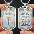 To My Daughter-In-Law, Thank You For Loving My Son - Personalized Custom Dog Tag Necklace - DILA001_DTNECK