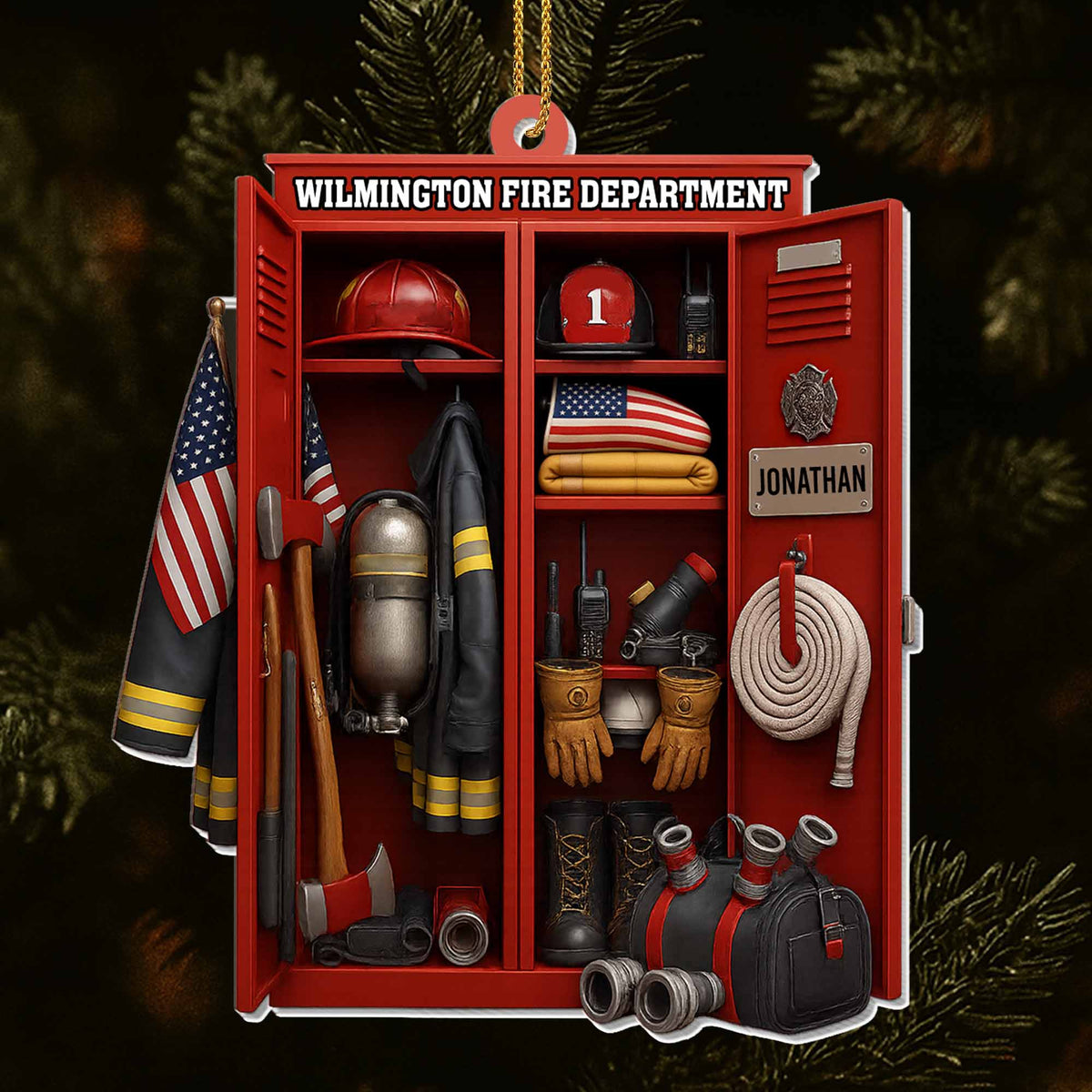 Honor & Courage, Celebrate Our Firefighter Heroes - Personalized Custom Acrylic Ornament, Christmas Gift - FIF016_ACO