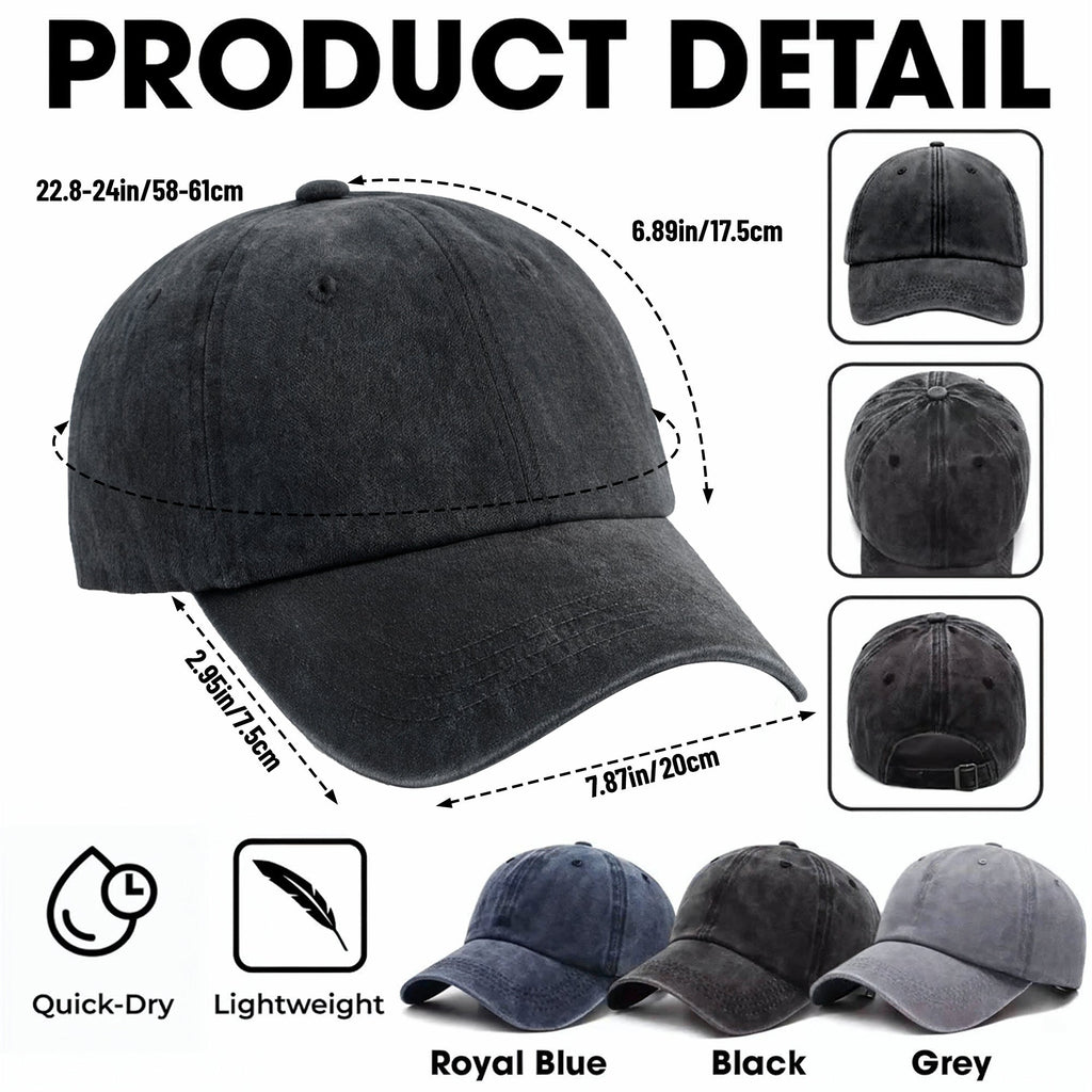Officially Retired Not My Problem Anymore Cap - Personalized Custom Washed Denim Cap - GRP046_WDCAP