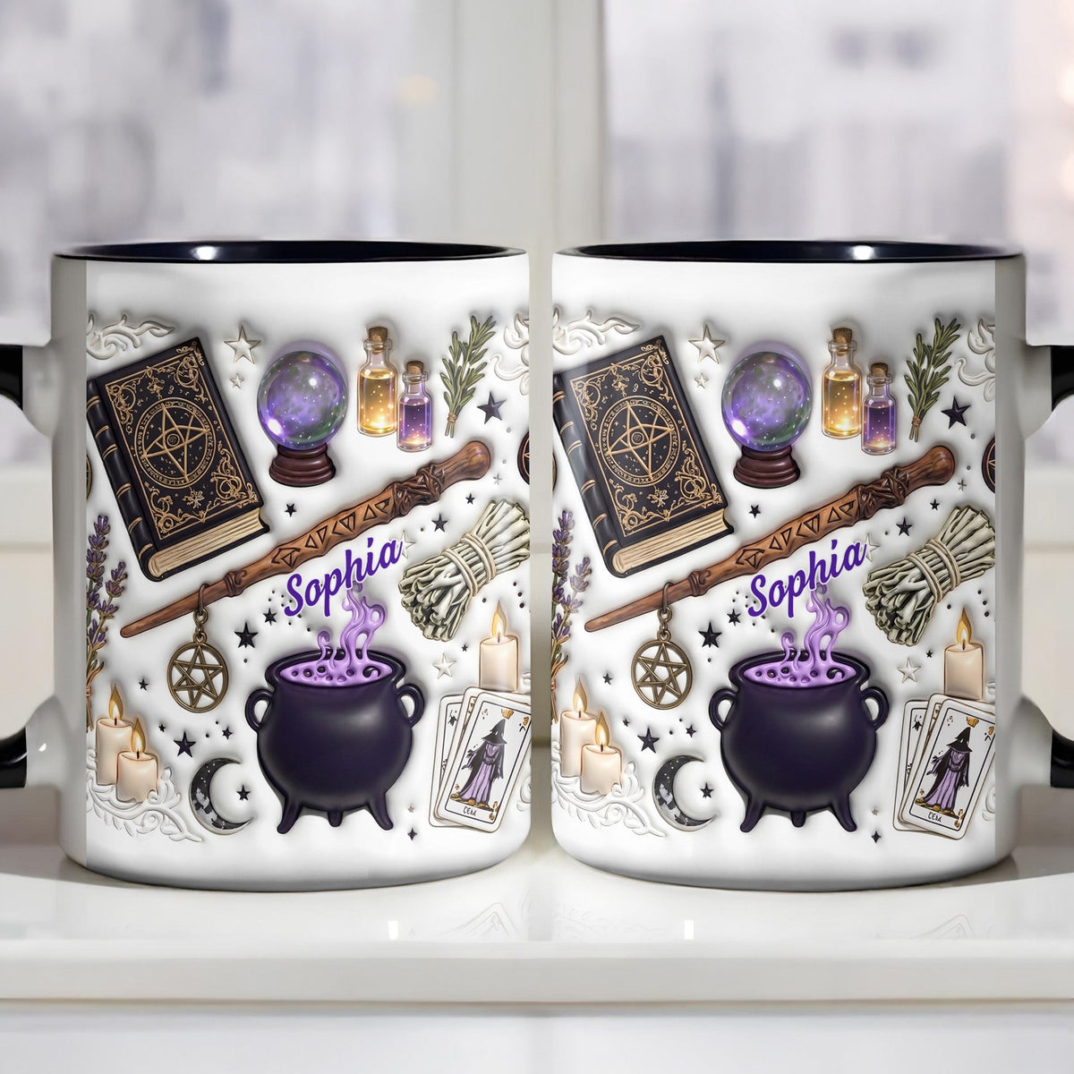 Embrace Your Inner Magic Cauldron And Witchy Essentials - Personalized Custom Accent Mug - HOB141_AMUG