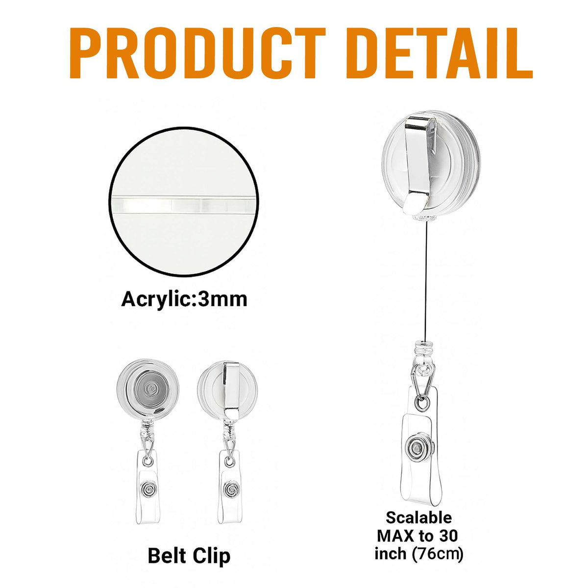 Custom Cheerful Cartoon Nurse Badge Reel - Custom Acrylic Badge Reel - NUR014_AREEL