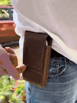 ⚡Waist Belt Cell Phone Pouch 📱 Multi-Pocket Leather Holster with Card Holder