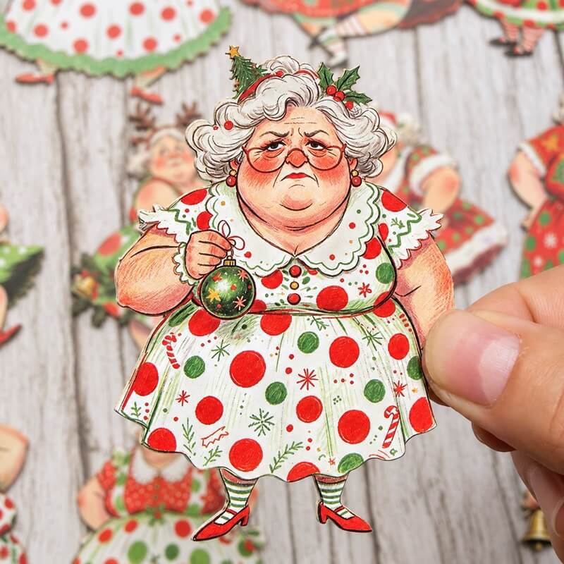 🎅🤶🧑‍🎄Vintage Christmas Character Cardstock