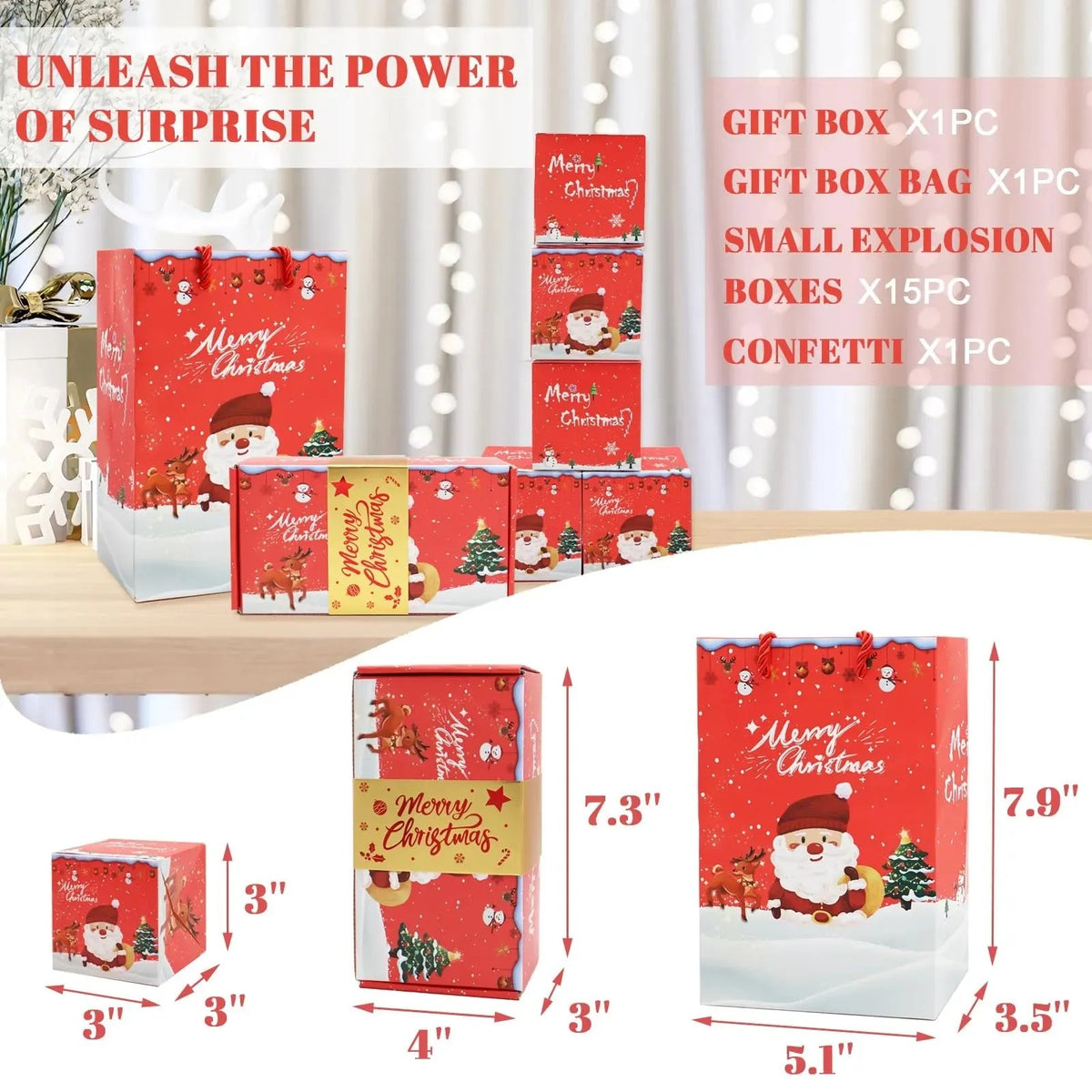 🎉 Christmas Surprise Pop-Up Gift Box