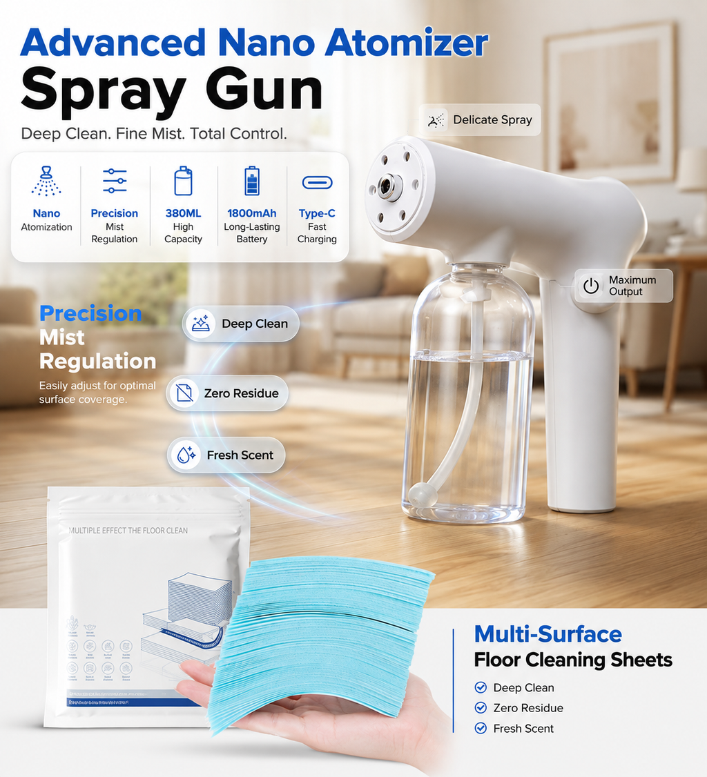 🦠 50% OFF NOW! 🚫 Cordless Nano Atomizer – Touchless Disinfecting, Blue Light – For Home, Office & Car 🏠