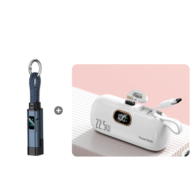 ⏳Limited-time 50% off⏰4-in-1 Digital Display Keychain Charging Cable🔋📱