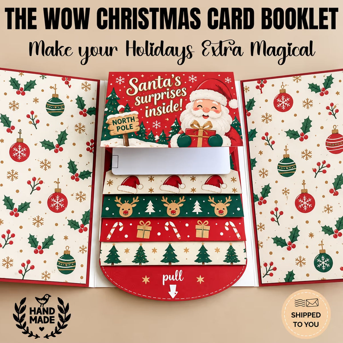 ⏰2026 New 🎅💳 Waterfall Christmas Gift Card Booklet ✨