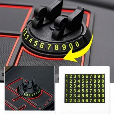 4-in-1 Car Anti-Slip Phone Pad | Phone Holder + Aromatherapy + License Plate + Glow Mat