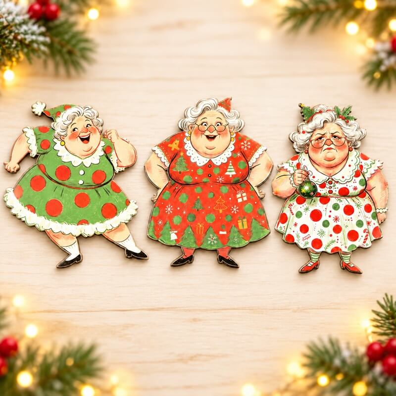🎅🤶🧑‍🎄Vintage Christmas Character Cardstock