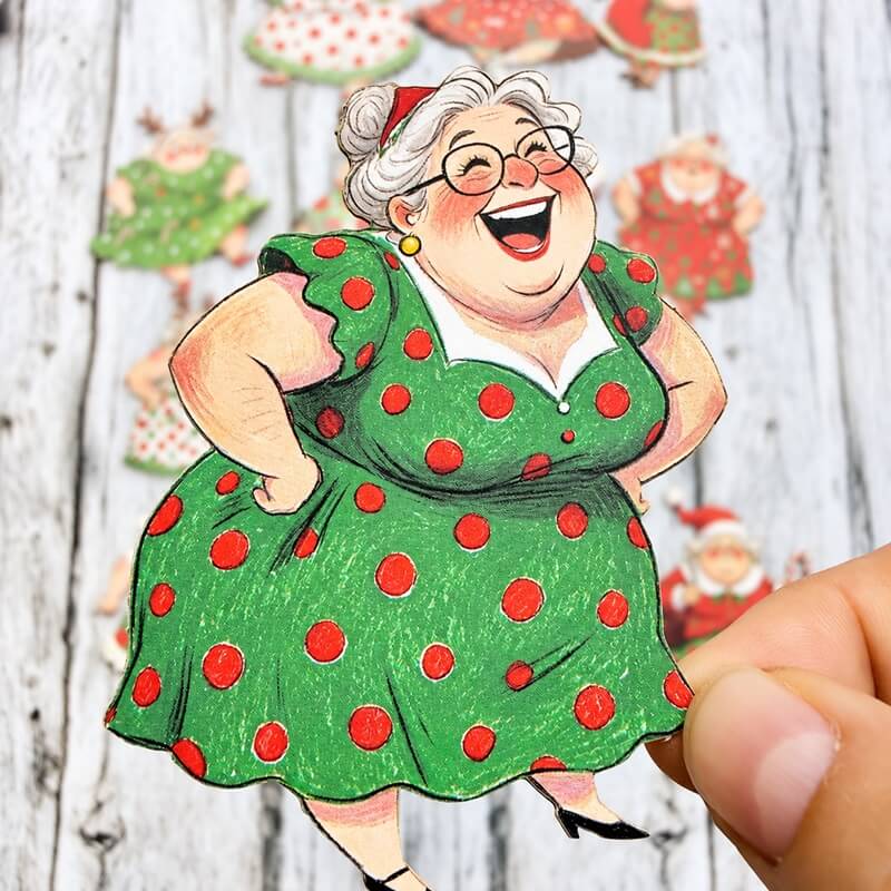 🎅🤶🧑‍🎄Vintage Christmas Character Cardstock