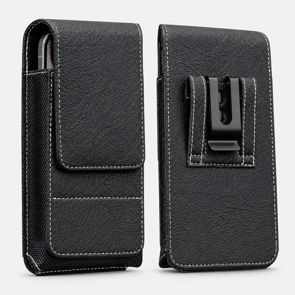 ⚡Waist Belt Cell Phone Pouch 📱 Multi-Pocket Leather Holster with Card Holder