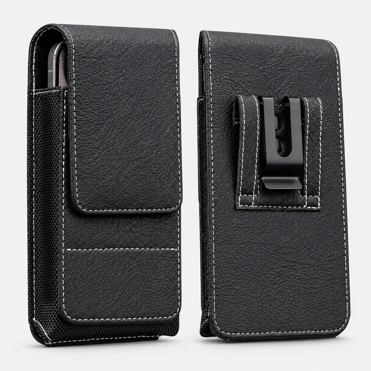 ⚡Waist Belt Cell Phone Pouch 📱 Multi-Pocket Leather Holster with Card Holder