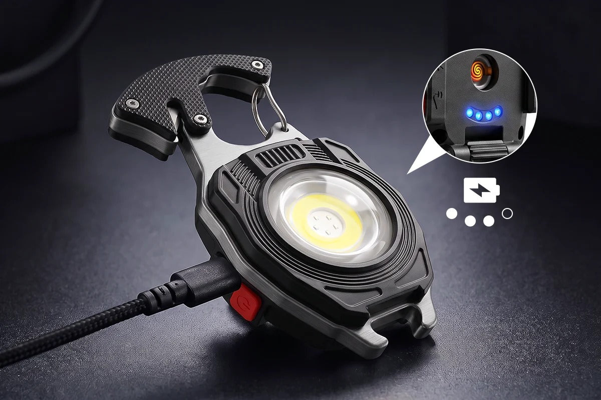 8-in-1 Multifunctional Keychain Flashlight