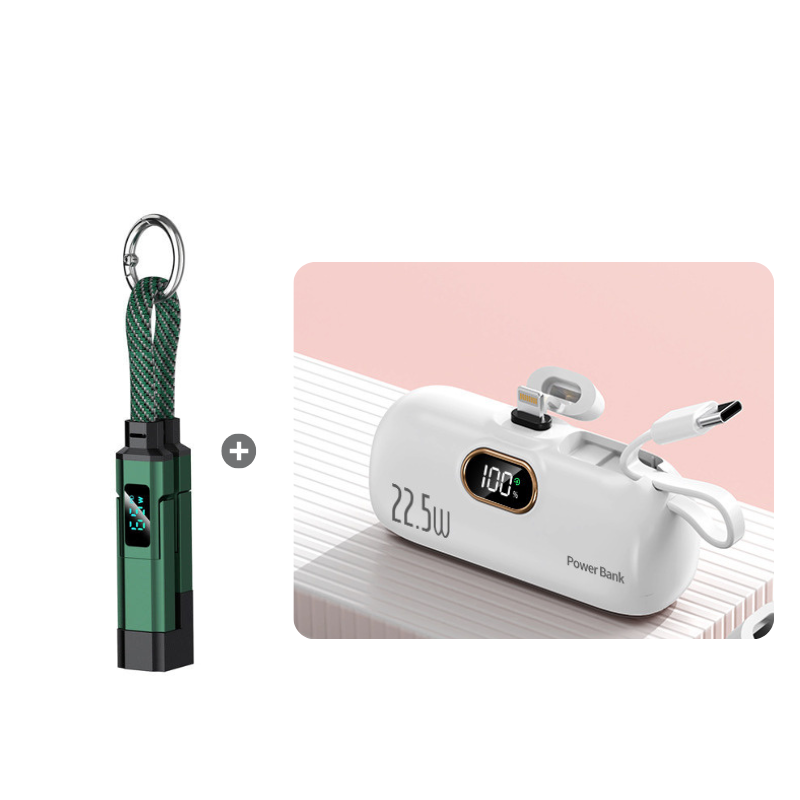 ⏳Limited-time 50% off⏰4-in-1 Digital Display Keychain Charging Cable🔋📱