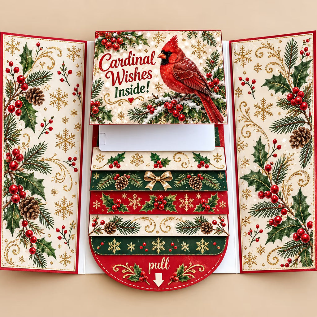 ⏰2026 New 🎅💳 Waterfall Christmas Gift Card Booklet ✨