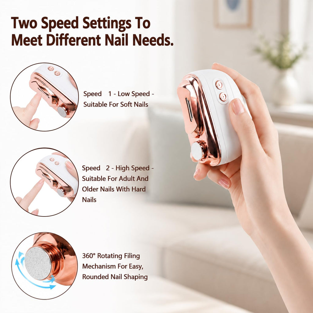 ✨2-in-1 Smart Electric Nail Clipper and Polisher