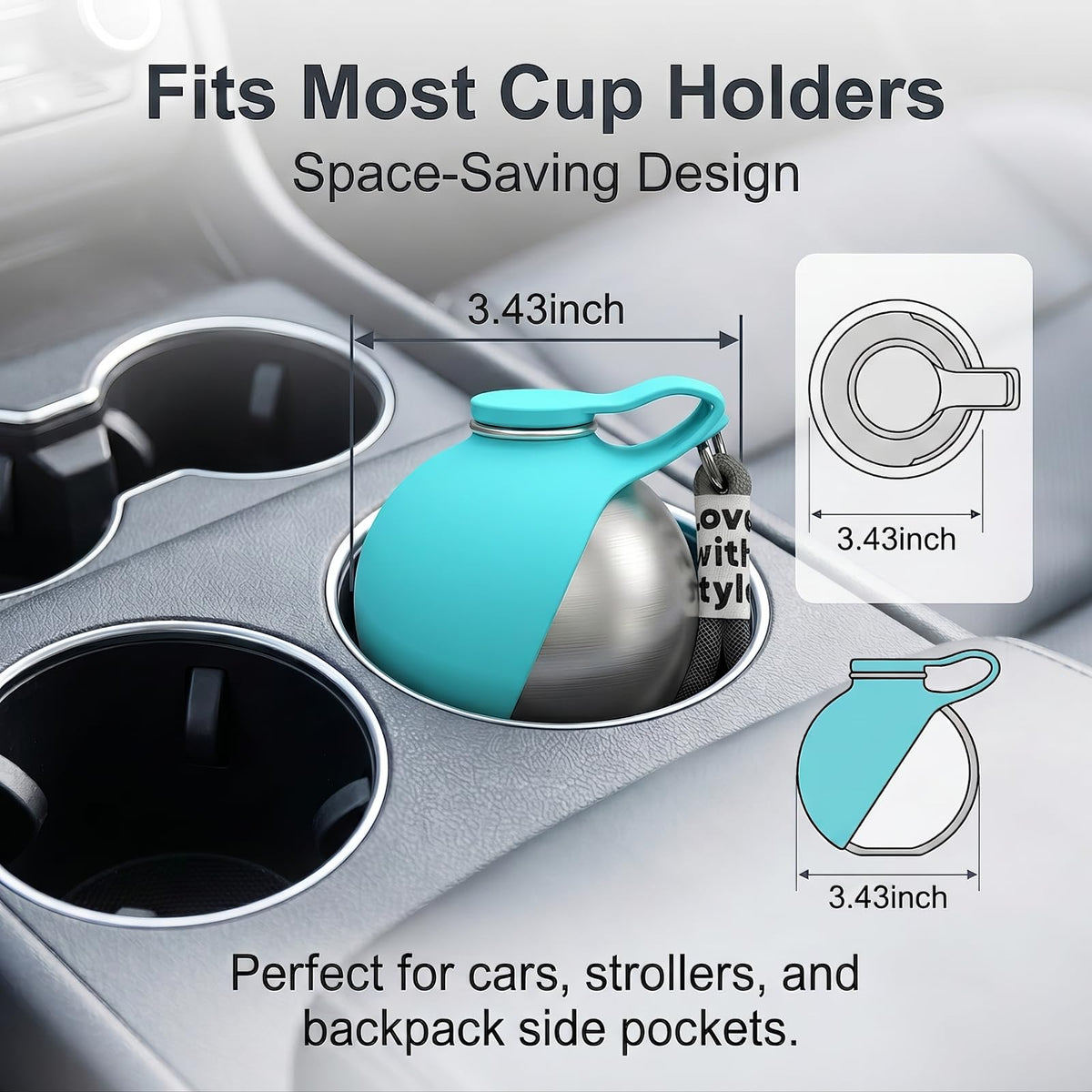 2-in-1 Pet Water Bottle with Foldable Silicone Bowl – Leak-Proof