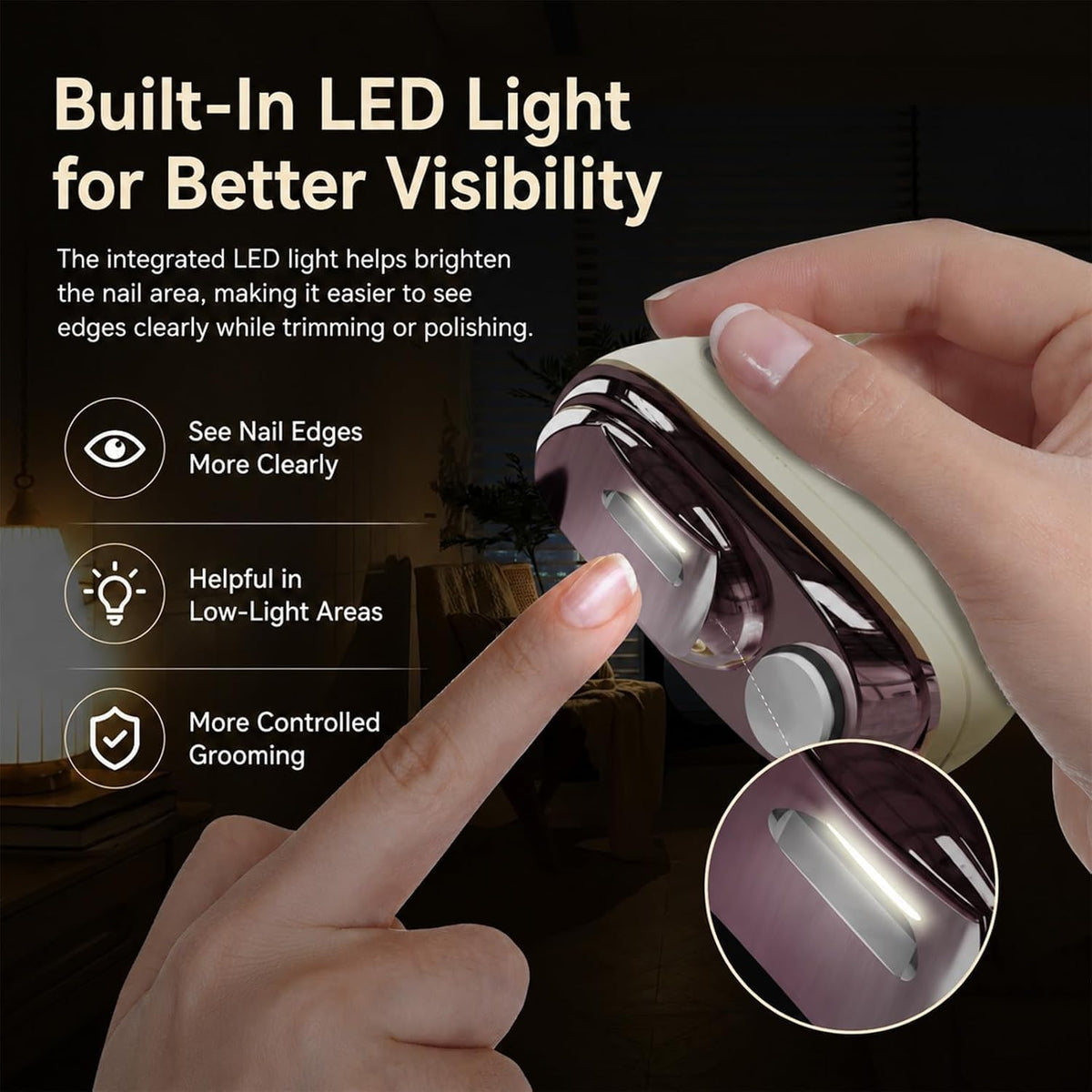 ✨2-in-1 Smart Electric Nail Clipper and Polisher