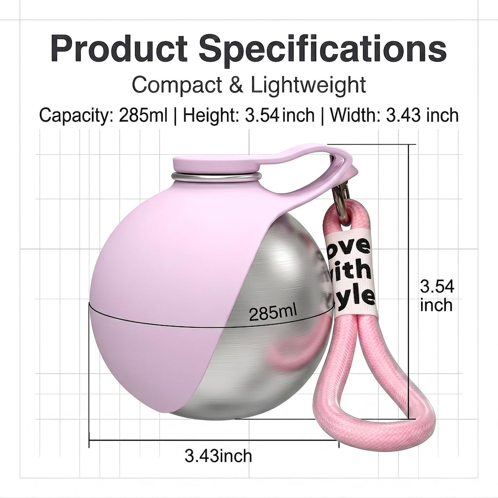 2-in-1 Pet Water Bottle with Foldable Silicone Bowl – Leak-Proof