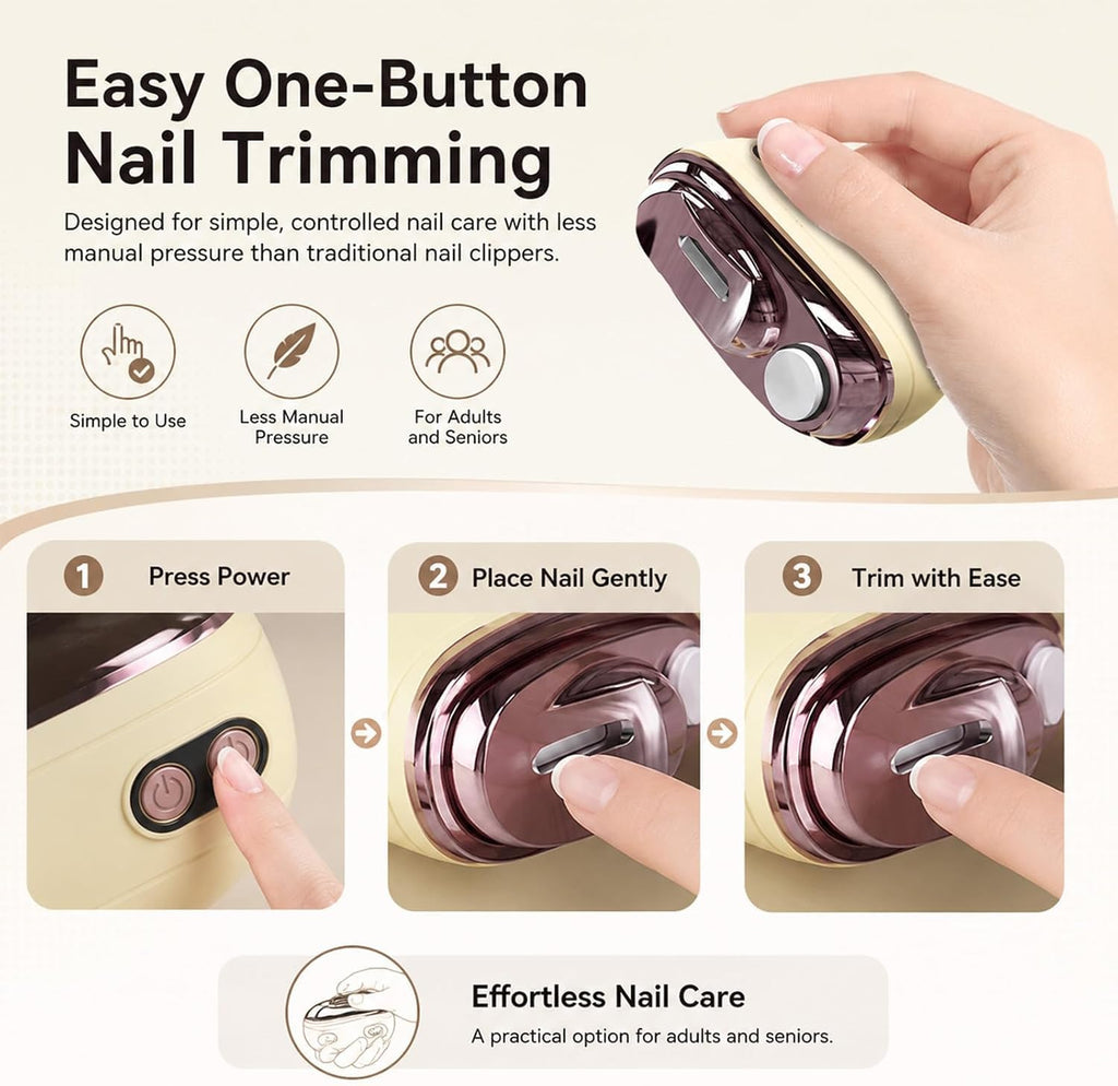 ✨2-in-1 Smart Electric Nail Clipper and Polisher