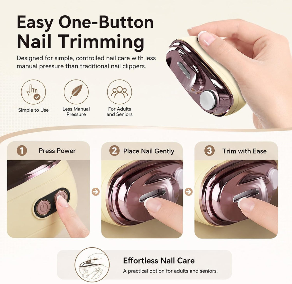✨2-in-1 Smart Electric Nail Clipper and Polisher