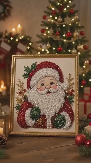 🧘Relaxing & Beginner-Friendly - 🎨💎DIY Christmas Pearl Diamond Painting Art Kit