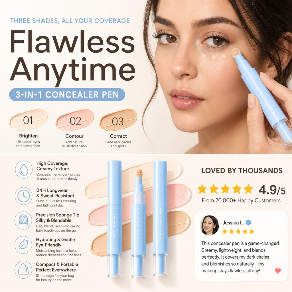 🔥💙Multipurpose Concealer & Foundation Eye Concealer -👍24-hour Long-lasting