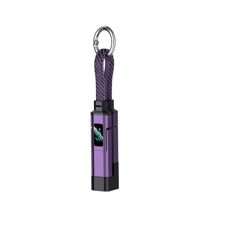 ⏳Limited-time 50% off⏰4-in-1 Digital Display Keychain Charging Cable🔋📱