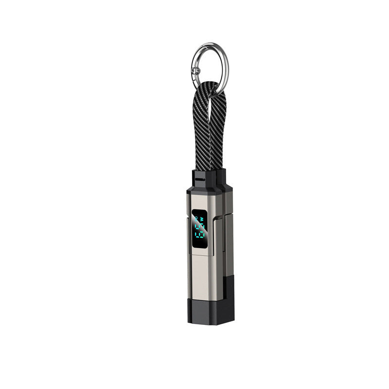 ⏳Limited-time 50% off⏰4-in-1 Digital Display Keychain Charging Cable🔋📱