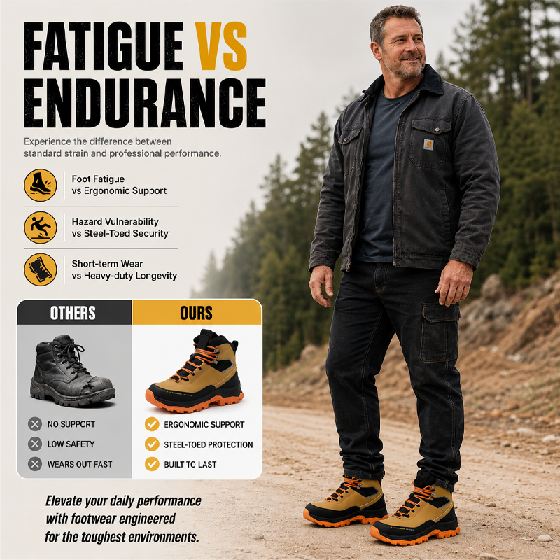 ⏳Time-Limited Special⏰Steel Toe Safety Shoes – Puncture-Resistant, Protective & Comfortable for Work 💪